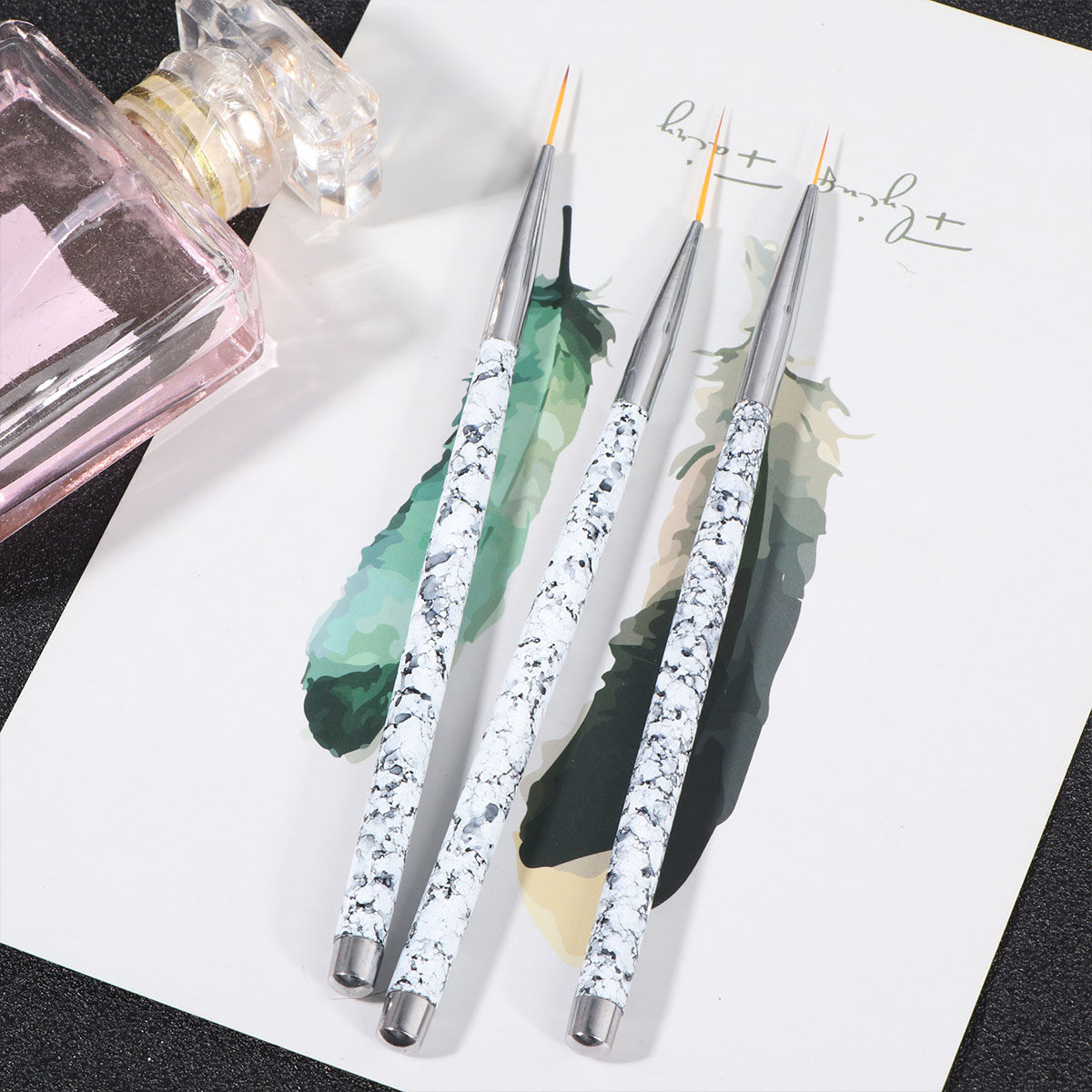 Brush Bristle Set - Set di 3 Pennelli per Nail