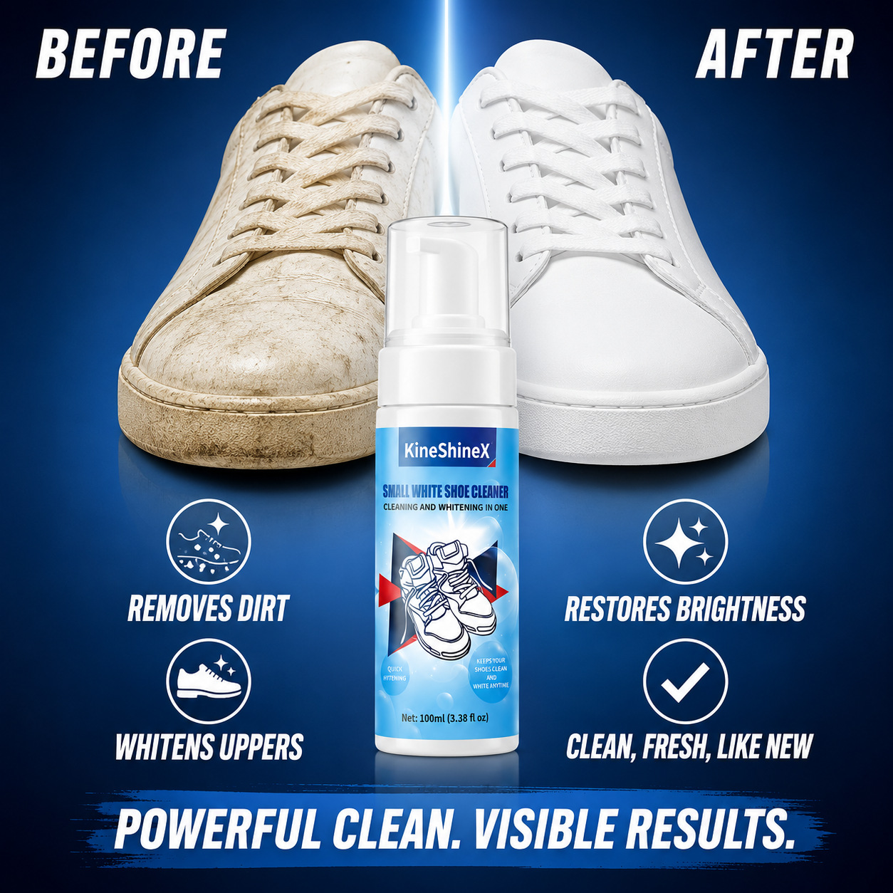 Sneaker Care Accessories - Kit Pulitore per Scarpe Gihen, Detergente